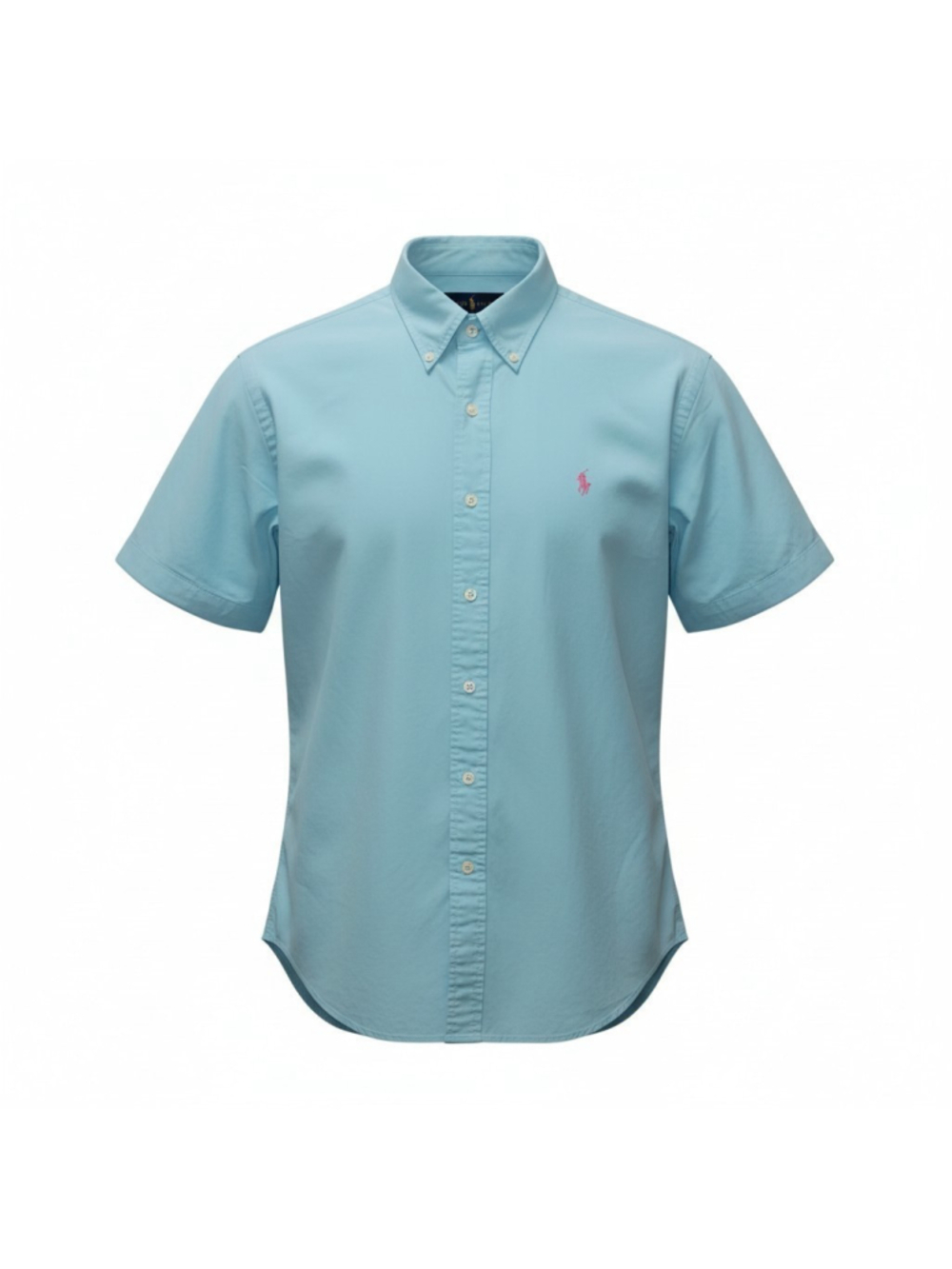 Ralph Lauren Men's Blue Oxford Short-Sleeve Button-down Shirt Size XL Pre-owned